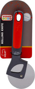 Meat Red Pizza Wheel – Ultra Sharp Rolling Knife, Stainless steel Cutter – Long Silicone Handle, Comfortable Grip – Color Coded Home and Kitchen A...