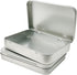 2 Pcs Metal Box Kit - Hinged Portable Storage Boxes 4.5x3.3x0.9 inch, Silver with Lid...
