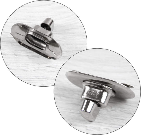 AUEAR, 12 Pack Silver Turn Lock Clasp Hardware Purse Closure latches Handbag Twist Fasteners for DIY Bag Craft Project...