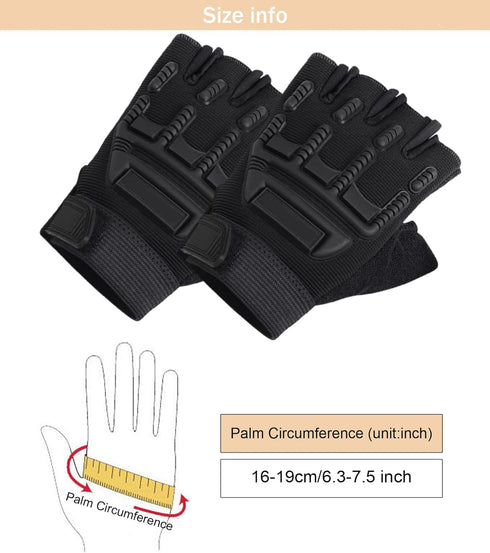 Kids Half Finger Sports Gloves with Grip - Non-slip Gel Monkey Bar Glove, Protective Dirt Bike, Cycling, Fishing, Climbing, Gymnastics Glove for B...