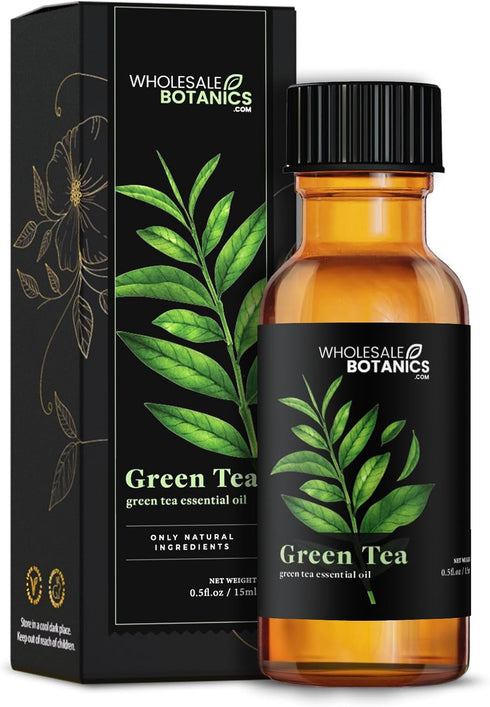 Green Tea Essential Oil by Wholesale Botanics | Premium Grade 100% Undiluted Essential Oil | for Aromatherapy, Soaps, Lotions, & Candles | Vegan &...
