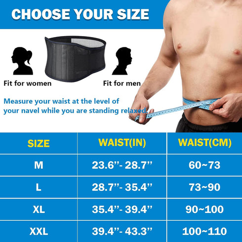Heating Magnetic Therapy Back Brace Support Belt for Men Women, for Sciatica, Herniated Disc, Scoliosis Back Pain Relief - XXL1...