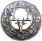 AAR Men,s Scottish Stag Head Kilt Brooch Fly Plaid Antique Finish 3" (7cm) Diameter S...