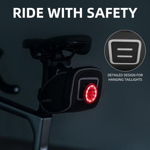 ROCKBROS Bike Saddle Bag Seat Bag, Lightweight Saddle Bag Cycling, Bike Storage Bag Under Seat for Mountain Road Bike...