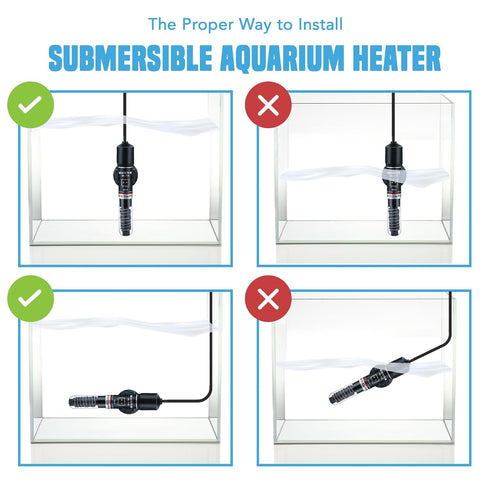 JOR Submersible Betta Heater with Sticker Thermometer for Aquarium & Frog Terrarium, Homebrewing, Aquaponics & Seed Germination (25 Watts)...