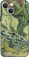 Compatable with iPhone 14 Phone Case,Van Gogh Emperor Moth Green Peacock Moth Natural Art Aesthetic Phone Case for Women Men,Slim Anti Drop Waterp...