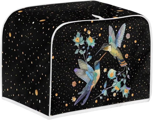 Toaster Cover 2 Slice Bread Toaster Oven Dustproof Cover, Waterproof Kitchen Small Appliance Cover Home Kitchen Accessories Decor, Birds Floral Pr...