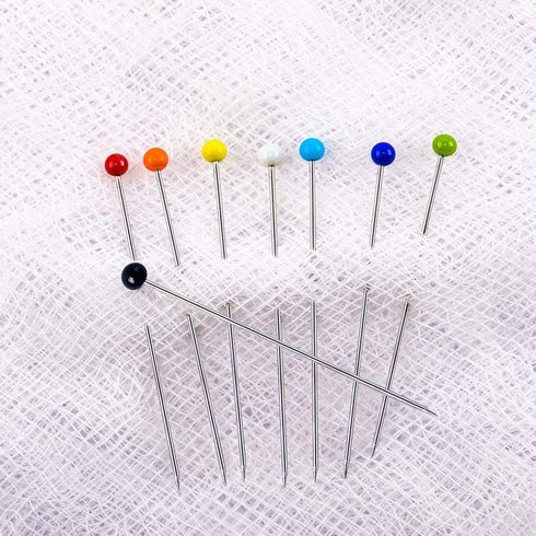 Sewing Pins 800 PCS Straight Quilting Pins 1.6 in Glass Ball Head Pins for Fabric Crafting...