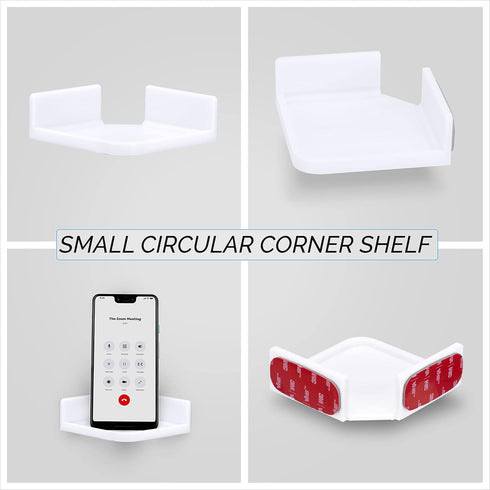 Mini Corner Shelf Mount for Security Cameras, Baby Monitors, Speakers, Plants & More, Universal Holder, Strong Adheasive, Easy to Install, No Mess...