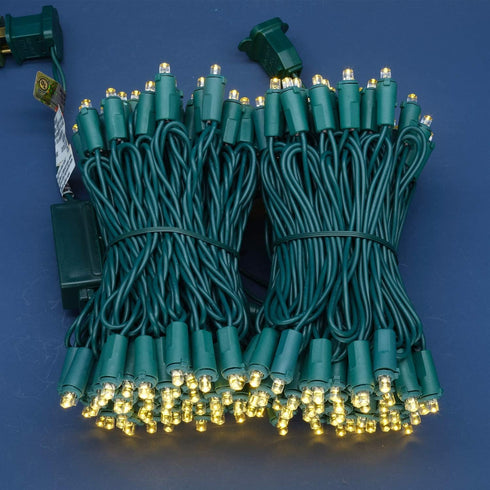 200 Count Warm White Wide Angle LED Christmas Lights, 66 ft Green Wire UL Certified Commercial Grade 5mm Holiday String Light Set (Warm White)...