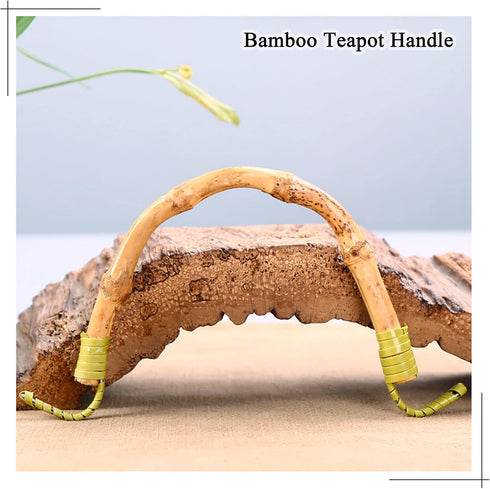 2 Pack Bamboo Teapot Handle Replacement Accessories Supplies for Ceramic and Pottery Tea Pots Tea Kettle Handle Purse U-Shape Handle Replacement f...