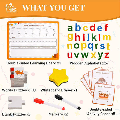 145 PCS Sentence Building for Kids, Sight Word Games Puzzle, Special Education Classroom Must Haves, Montessori Grammar Reading Game, Speech Thera...