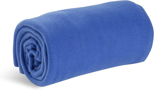 Cozy-Soft Microfleece Travel Blanket, 50x60 Inch, Lightweight, Compact, Perfect for Airplane and Car, Royal Blue...
