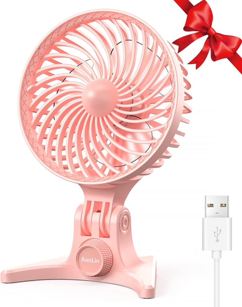 USB Desk Fan, Small Fans with CVT Variable Speeds, Strong Cooling Airflow, Quiet Portable, Desktop Mini Personal Table Fan for Room, Home,Office, ...
