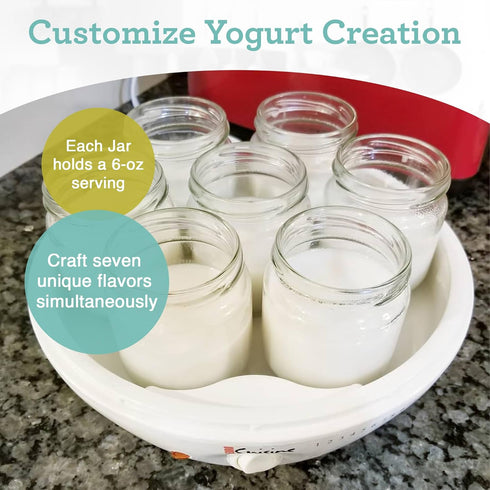 Euro Cuisine Glass Jars for Yogurt Maker, Set of 8...