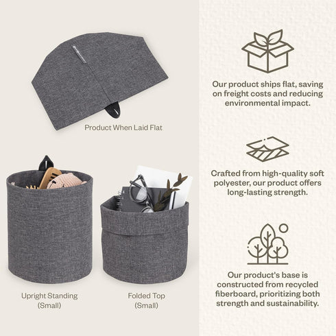 Bigso Box of Sweden Soft Hang Around Hanging Storage Basket Small | For Organizing Everyday Necessities | Collapsible Wall Hanging Storage Basket ...