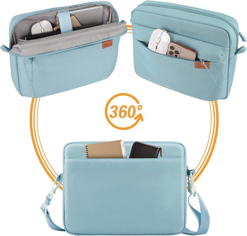 SIMTOP Tablet Sleeve Bag, 11 inch Daily Shoulder Bag for Tablet, Waterproof Crossbody Bag with Smart Organization for Accessories, Essentials Ligh...