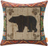 Cabin Decor Animal Bear Pillow Cover 18 x 18 Inches Pinecone Aztec Style Decorative Cushion Case Home Living Room Bed Sofa Car Cotton Linen Square...