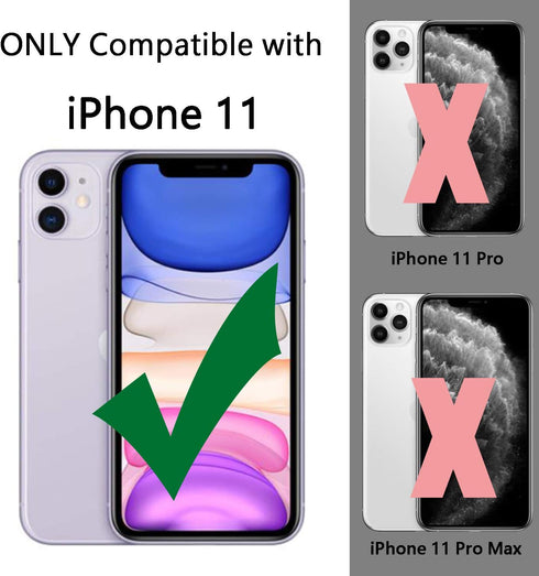TENOC Phone Case Compatible with iPhone 11, Green Case Anti-Fingerprint Protective Bumper Matte Cover for 6.1 Inch...