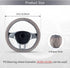 Car Stretch Elastic Steering Wheel Cover, Car Wheel Cover, Microfiber Breathable Ice Silk, Anti-Slip Steering Wheel Protector, Car Interior Access...