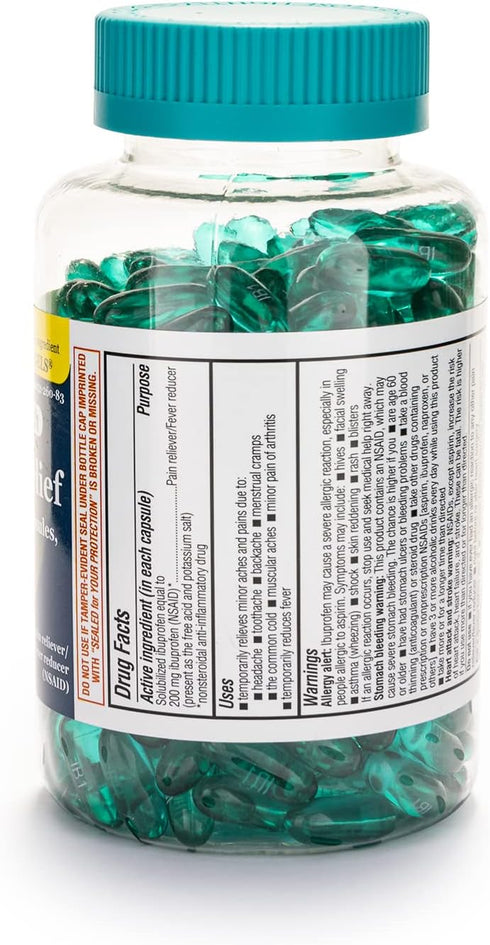 Ibuprofen 200 Mg Softgels, Pain Reliever/Fever Reducer (NSAID), 300 Count...