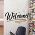 Woodland Arts 22 inches x 15 inches Brown and Black Welcome Home Stars Wall Door Vinyl Removable Decals Stickers for Living Room Bedroom Nursery C...