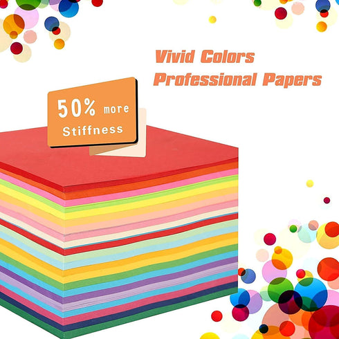 160 Sheets Origami Paper Double Sided for Arts & Crafts 20 Vivid Colors - 6 x 6 Inch Square Easy Fold Paper for Beginner...