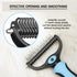 Pet hair remover comb, grooming brush, detangler, hair brush, double-sided blades. Friendly Dog Brush for Shedding & Effective Hair. Shedding Comb...