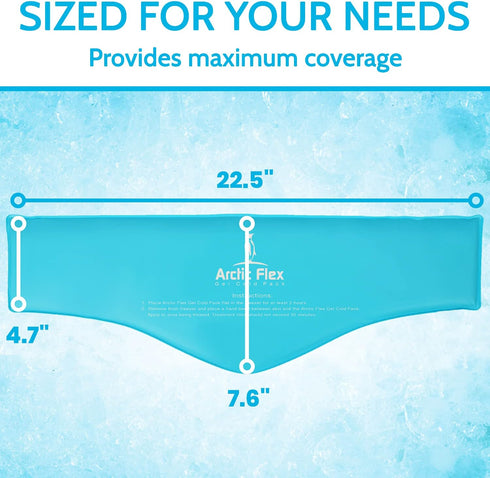 Arctic Flex Neck Ice Pack - Cold Compress Shoulder Therapy Wrap - Cool Reusable Medical Freezer Gel Pad for Swelling, Injuries, Headache, Cooler (...