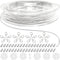 Jishi 33ft Silver Snake Chain 1.2mm Jewelry Making Chains for Necklace Bracelet DIY Jewelry Supplies Findings - Silver Plated Round Snake Cable Ch...