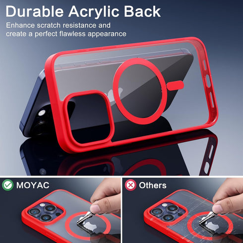 for iPhone 15 Pro Max Case, Compatible with MagSafe, Military-Grade Protection, Yellowing Resistant, Scratch-Resistant Back, Magnetic Phone Case f...