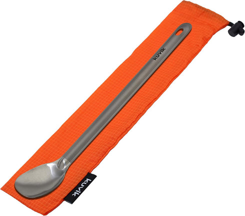 Kuvik's Titanium Spoon - Ultralight and Compact for Backpacking, Camping, and Hiking...