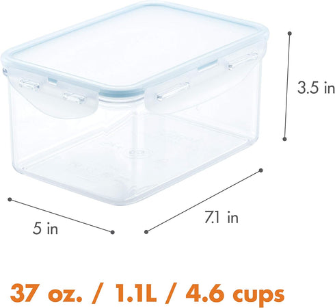 LOCK & LOCK Purely Better Tritan Container/Rectangle Food Storage Bin, 37 Ounce, Clear...