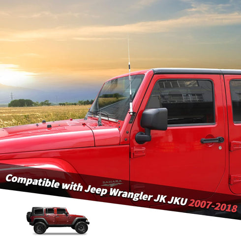 A Pillar CB Antenna Mounting Bracket for Jeep Wrangler JK JKU 2007-2018, Driver's Side...