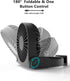 Small Desk Fan, 3 Speeds Silent Travel Fan, Portable mini Desktop Fan, 180° Foldable Table Fan, USB Powered Cooling Fan for Bedroom Home Office Ou...