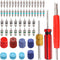 Taiss 59PCS Air Conditioning Valve Core Accessories Kit R12 R134a Refrigeration Tire Valve Stem Cores with Valve Core Rmover Tool HVAC AC System S...