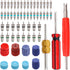 Taiss 59PCS Air Conditioning Valve Core Accessories Kit R12 R134a Refrigeration Tire Valve Stem Cores with Valve Core Rmover Tool HVAC AC System S...