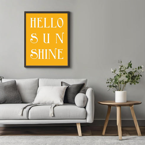 Posterizer 1 pcs-Hello sunshine-good morning message-Kids Room Art-Typography Art-Gift For Baby Nursery, Boys, Girls, Toddlers- UNFRAMED Wall Art...