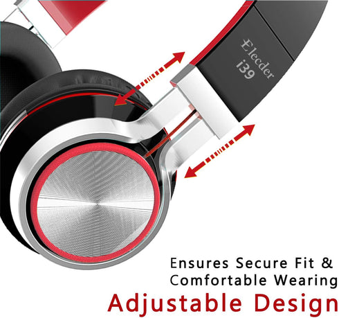 ELECDER i39 Headphones with Microphone Foldable Lightweight Adjustable On Ear Headsets with 3.5mm Jack for Cellphones Computer MP3/4 Kindle School...