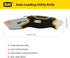 XW Auto Loading Utility Knife, 3-Position Retractable Box Cutter with 5 Pre-loaded Blades, Bonus 10 Blades Included...