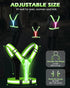 Zacro LED Reflective Vest Running Gear, 5 Lights Colors High Visibility Reflective Running Gear Rechargeable Light Up Running Vest for Walking Run...