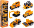Small Construction Trucks , Kids Construction Vehicles Toy, Friction Powered Kids Dumper Truck, Bulldozers,Forklift,Tank Truck, Asphalt Car, Excav...