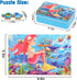 LELEMON Puzzles for Kids Ages 4-8, 60 Piece Puzzles for Kids Ages 3-5 in a Metal Box,Educational Puzzle Games Kids Puzzles, Childrens Puzzles Jigs...