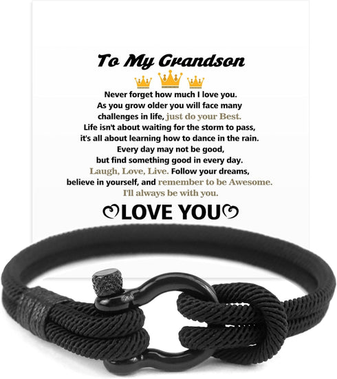 Back to School Supplies Graduation Gifts for Him First Day Gifts for Son Grandson Teenagers Black Bracelet...