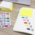 Please Sign Message Flags Assorted Color, 400 Pages Total, 0.79x1.77 Inch Wide Flags, Easy to Post, 4 On-The-Go Dispensers/Pack...