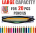 Rough Enough Small Clear Pencil Pouch Case Bag Slim for Girls Boys Adults School College Stationary Art Supplies...
