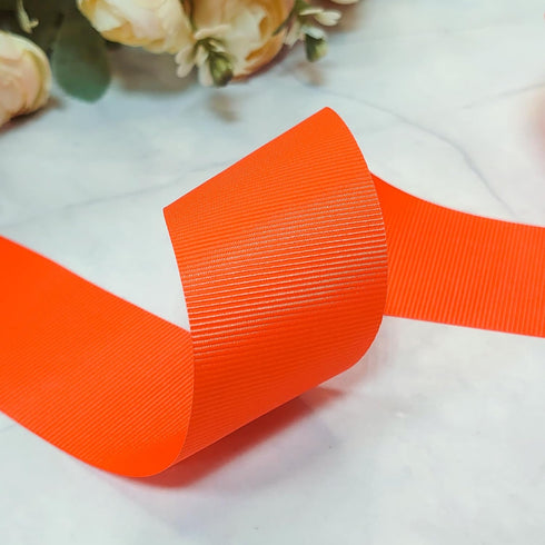 CT CRAFT LLC Grosgrain Solid Fabric Ribbon 1-1/2 Inch x 50 Yds Orange for Christmas Home Decor Gift Wrapping DIY Crafts Hair Bow Scrapbook...