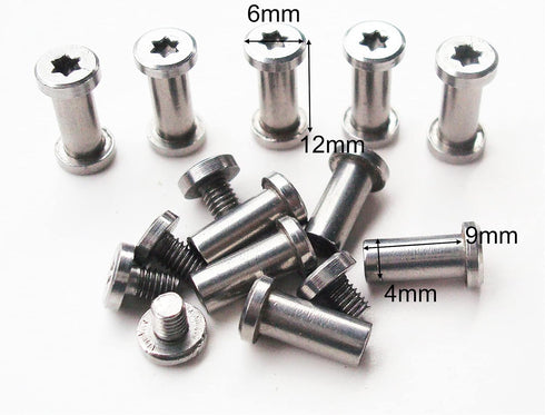 NC HAISDA 10 pcs EDC Knives Handle Pivot Pin Screw Survival Knife Rivets Pocket Folding Knife Shaft Fasteners 9mm Stainless Steel...