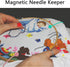 4 pcs Magnetic Needle Minders Silicone Fabric Clips, Macron Color Magnetic Needle Keeper Needle Nanny for Cross Stitch Embroidery Needlework Acces...