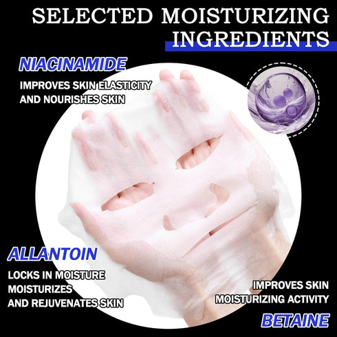 5PCS Men's Oil Control Face Mask Skincare Set,Refreshing Sheet Mask Set,Oil Control Facial Masks for Men,Moisturizing Face Mask Skin Care Set...